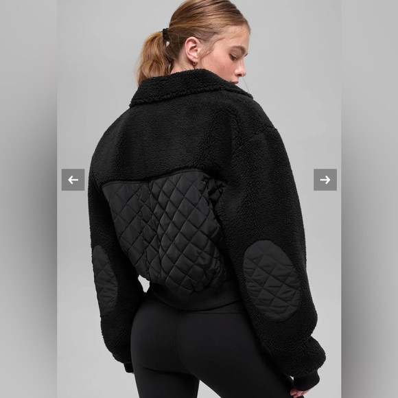 BRAND NEW WITH TAGS!!! ALO BLACK SHERPA EDGE JACKET. SIZE :S - Picture 8 of 12